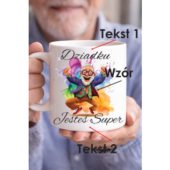 Kubek dla dziadka z napisem „Dziadku, Jesteś Super”